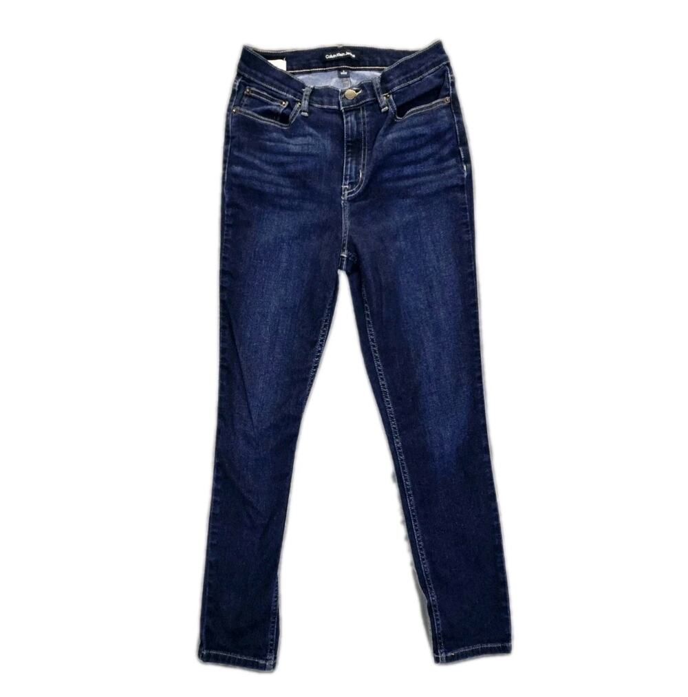 Calvin Klein Repreve Jeans Womens Size 8 28 High Rise Slim Blue Stretch Recycled
